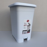Відро для сміття пластикове Slim 15 л з педалею Elif Plastik i343 біле