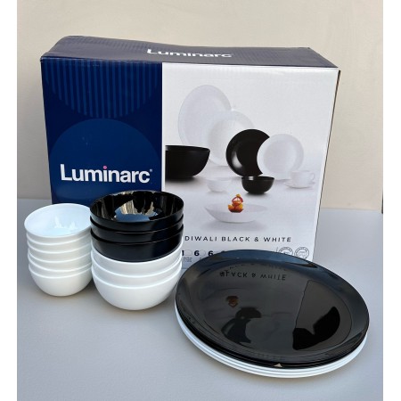 Сервіз столовий 44 предмети Luminarc Diwali Black&White P4678