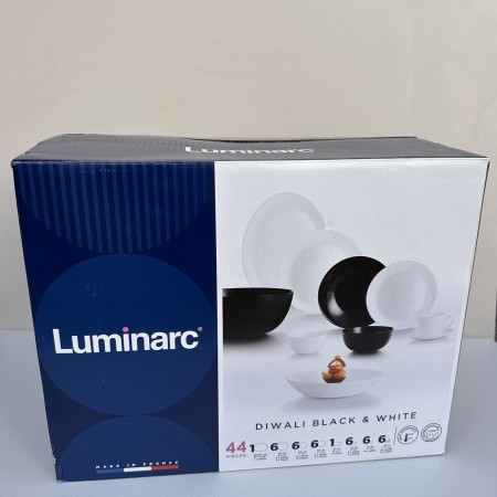 Сервіз столовий 44 предмети Luminarc Diwali Black&White P4678
