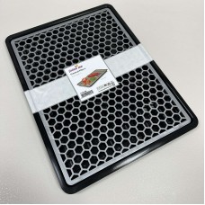 Сушка для посуду пластикова 41,8*30,9*1 см чорна із сірим Bursev 1135 09