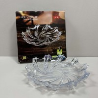 Блюдо скляне для цукерок, печива, фруктів 32 см Yujing GlassWare 3637/7091-2