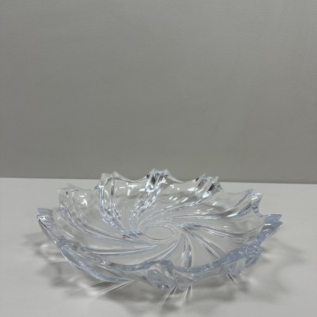 Блюдо скляне для цукерок, печива, фруктів 32 см Yujing GlassWare 3637/7091-2