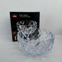 Салатник скляний для цукерок, печива, фруктів 25 см Yujing GlassWare 3638/7081-4