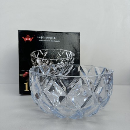 Салатник скляний для цукерок, печива, фруктів 25 см Yujing GlassWare 3638/7081-4