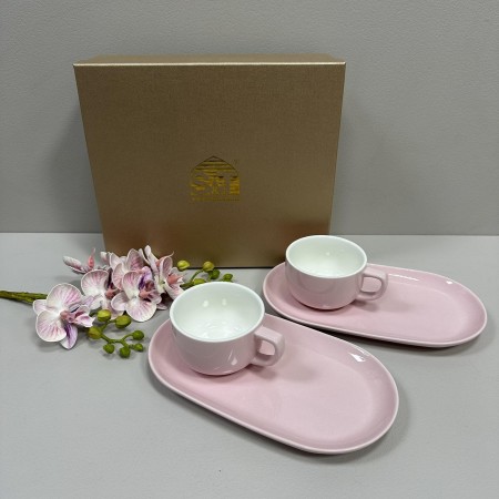 Сервіз чайний порцеляновий "Сніданок з Тіфані" 4 предмети 240 мл S&T 157-00-00 рожевий