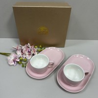 Сервіз чайний порцеляновий "Сніданок з Тіфані" 4 предмети 240 мл S&T 157-00-00 рожевий