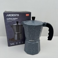 Кавоварка гейзерна алюмінієва 400 мл Ardesto Gemini Molise AR0809AGS сіра
