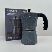 Кавоварка гейзерна алюмінієва 400 мл Ardesto Gemini Molise AR0809AGS сіра