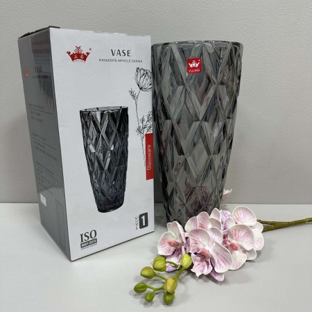 Ваза скляна Diamond h-27 см Yujing GlassWare 3221/0632