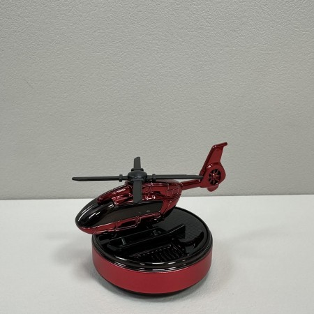 Ароматизатор автомобільний Гелікоптер на сонячній батареї 1056 червоний