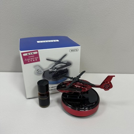 Ароматизатор автомобільний Гелікоптер на сонячній батареї 1056 червоний