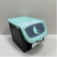 Контейнер для овочів пластиковий 12 л 23,5*32,5*23,5 см Hobby Life 02 1506 чорний з бірюзовим