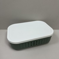 Корзина пластикова з кришкою 26,9х18,7х8 см 3,2 л Lova Plastik LV-352 зелена