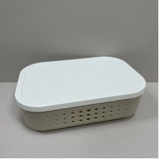 Корзина пластикова з кришкою 26,9х18,7х8 см 3,2 л Lova Plastik LV-352 бежева