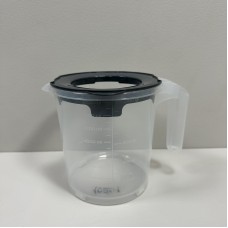 Ємність для змішування з кришкою пластикова 1,6 л Dunya Plastik 10201 прозора з сірим