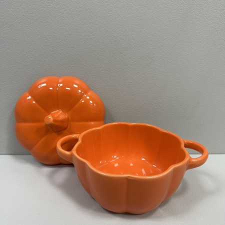 Форма з кришкою для запікання керамічна 750 мл Гарбуз B010397