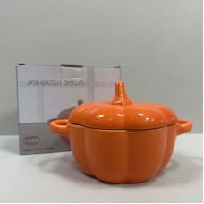 Форма з кришкою для запікання керамічна 750 мл Гарбуз B010397