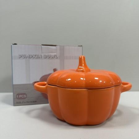 Форма з кришкою для запікання керамічна 750 мл Гарбуз B010397