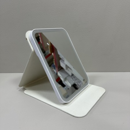 Дзеркало косметичне акумуляторне з LED-підсвіткою в чохлі 19,5х14,5х1 см 3 режими A-Plus 2 Р-16 (10365) біле