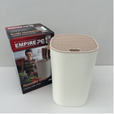 Підставка для ножів і столових приборів пластикова 14,4х14,4х22,6 см Empire EM-2413 бежева