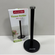 Тримач паперових рушників вертикальний d-15, h-34 см Kamille КМ-0181 чорний