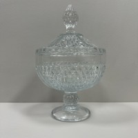 Цукорниця скляна з кришкою на ніжці h-25 см, d-15.4 см Pasabahce Diamond 97242