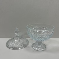 Цукорниця скляна з кришкою на ніжці h-25 см, d-15.4 см Pasabahce Diamond 97242