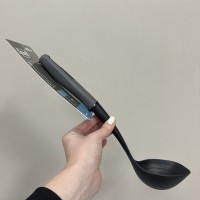 Половник кухонний нейлоновий 9х32 см Krauff Werkzeug 29-298-009 чорний