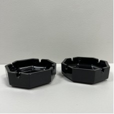 Набір попільниць 2 шт 11х11х3,5 см Pasabahce Kosem 54076 чорний