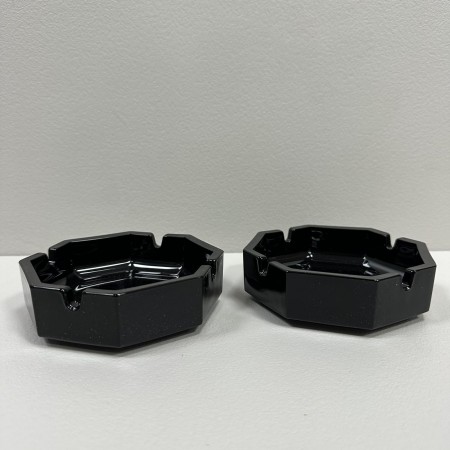 Набір попільниць 2 шт 11х11х3,5 см Pasabahce Kosem 54076 чорний