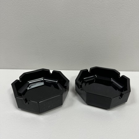 Набір попільниць 2 шт 11х11х3,5 см Pasabahce Kosem 54076 чорний