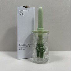 Пляшка для олії з силіконовим пензликом 230 мл Viva Oil Drop 25021126 зелена