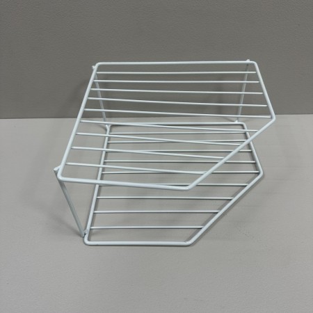 Органайзер-підставка металева для тарілок 2 яруси 25х25х12 см Stenson 50210S біла