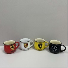 Набір порцелянових чашок 350 мл 4 шт LED Premium Car B060368 