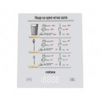 Ваги кухонні 21 х 18 х 2 см Rotex RSK15-W