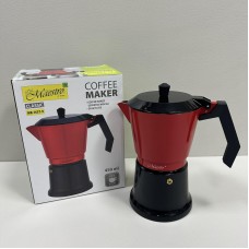 Гейзерна кавоварка алюмінієва 450 мл Maestro MR-1657-9 червона