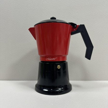 Гейзерна кавоварка алюмінієва 450 мл Maestro MR-1657-9 червона
