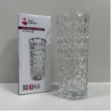 Ваза скляна h-19,5 см YUJING 066/068/4277 прозора