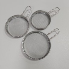 Набір ситечок метал 3 штуки 7.9х2.1 см, 8.8х2.1 см, 9.8х2.1 см Olens 102-1290