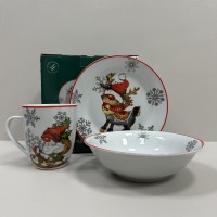 Набір дитячого посуду 3 предмети порцеляна NY Fawn Limited Edition TRSC-HD5022
