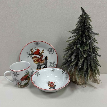 Набір дитячого посуду 3 предмети порцеляна NY Fawn Limited Edition TRSC-HD5022