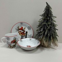 Набір дитячого посуду 3 предмети порцеляна NY Fawn Limited Edition TRSC-HD5022