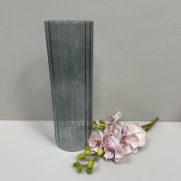 Ваза скляна h-30 см VIVA ALLISON A060177 сіра прозора