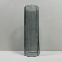 Ваза скляна h-30 см VIVA ALLISON A060177 сіра прозора