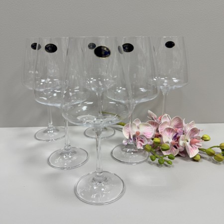 Набір келихів для вина 6 шт 450 мл h-22 см, d-10.5 см Corvus Crystal Bohemia b1SC69/450