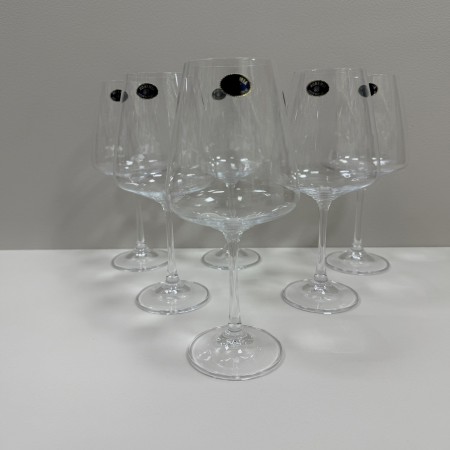 Набір келихів для вина 6 шт 450 мл h-22 см, d-10.5 см Corvus Crystal Bohemia b1SC69/450