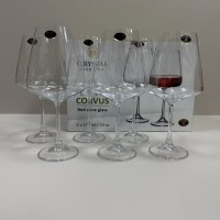 Набір келихів для вина 6 шт 570 мл h-22,5 см, d-11,5 см Corvus Crystal Bohemia b1SC69/570