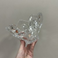 Салатник скляний для цукерок, печива, фруктів 19,5х19,5х12 см Yujing GlassWare 8312