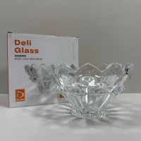 Салатник скляний для цукерок, печива, фруктів 19,5х19,5х12 см Yujing GlassWare 8312