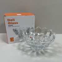 Салатник скляний для цукерок, печива, фруктів 19,5х19,5х12 см Yujing GlassWare 8312